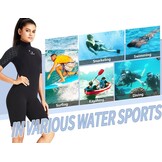Zwarte Dames Wetsuit 3mm Neopreen - Korte Mouwen - -7%
