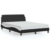 VidaXL Zwart/Wit Kunstleer Bedframe 120x200 cm - 51% Korting!