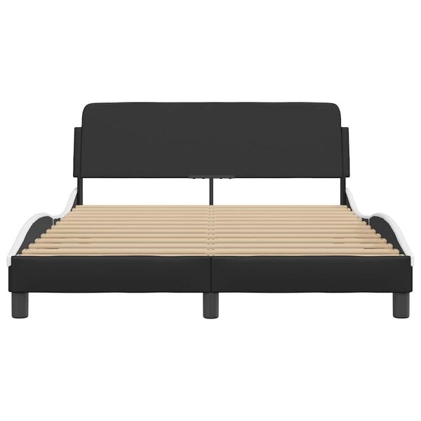 VidaXL Zwart/Wit Kunstleer Bedframe 120x200 cm - 51% Korting!