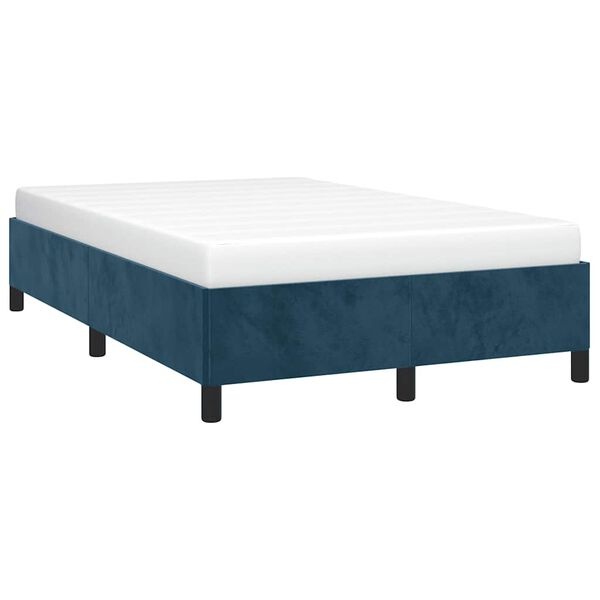 vidaXL Bedframe Donkerblauw Fluweel 120x190 cm | 47% Korting