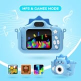 HiMont Kindercamera Blauw - 1080P met 32GB & 30% Korting