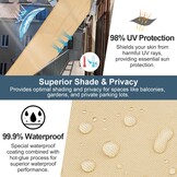 Zonnezeil Rechthoekig Zandkleurig 4x5m - 35% Korting!