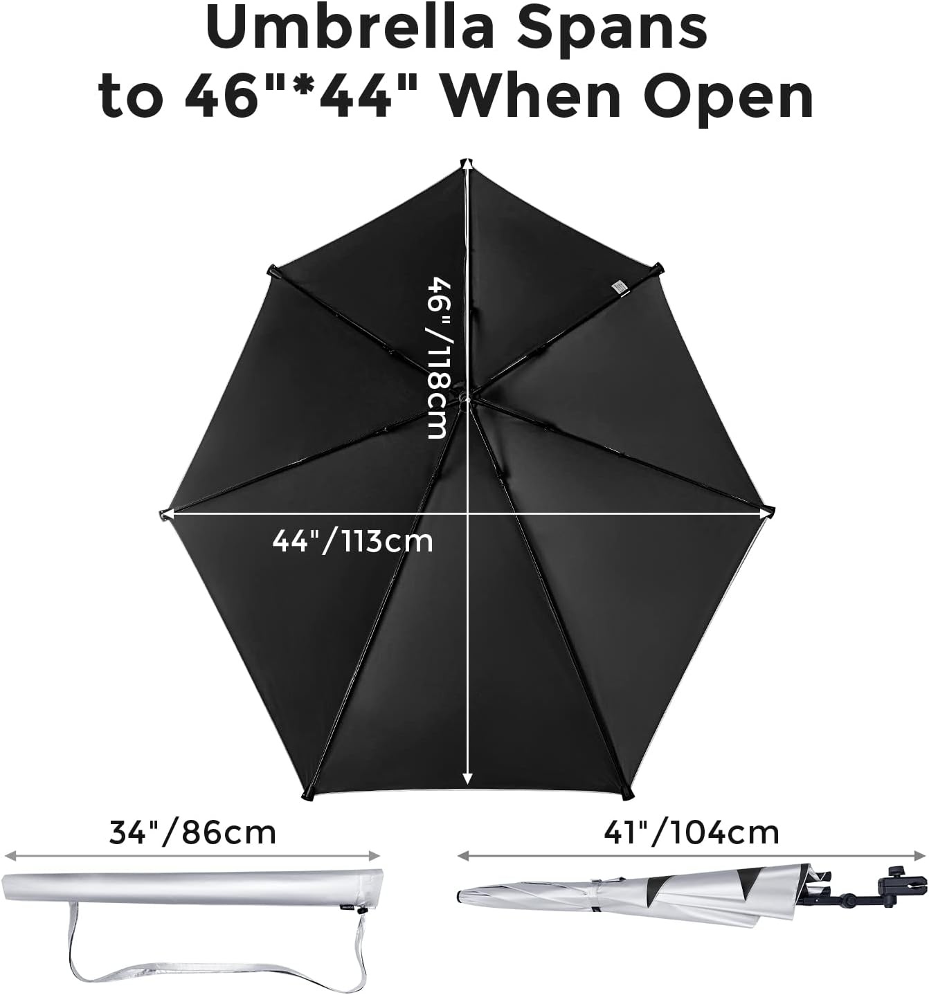 G4Free XL Strandparasol Zwart - 33% Korting