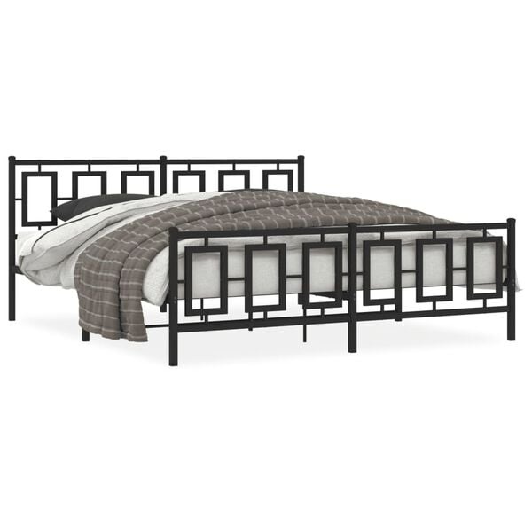VidaXL Metaal Bedframe Zwart 183x213 cm | 52% Korting