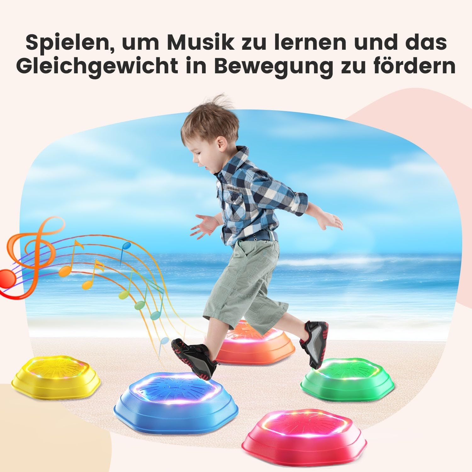 Holyton Balancierstenen Kinderen (5-delig) - Met Licht & Muziek - 40% Korting!