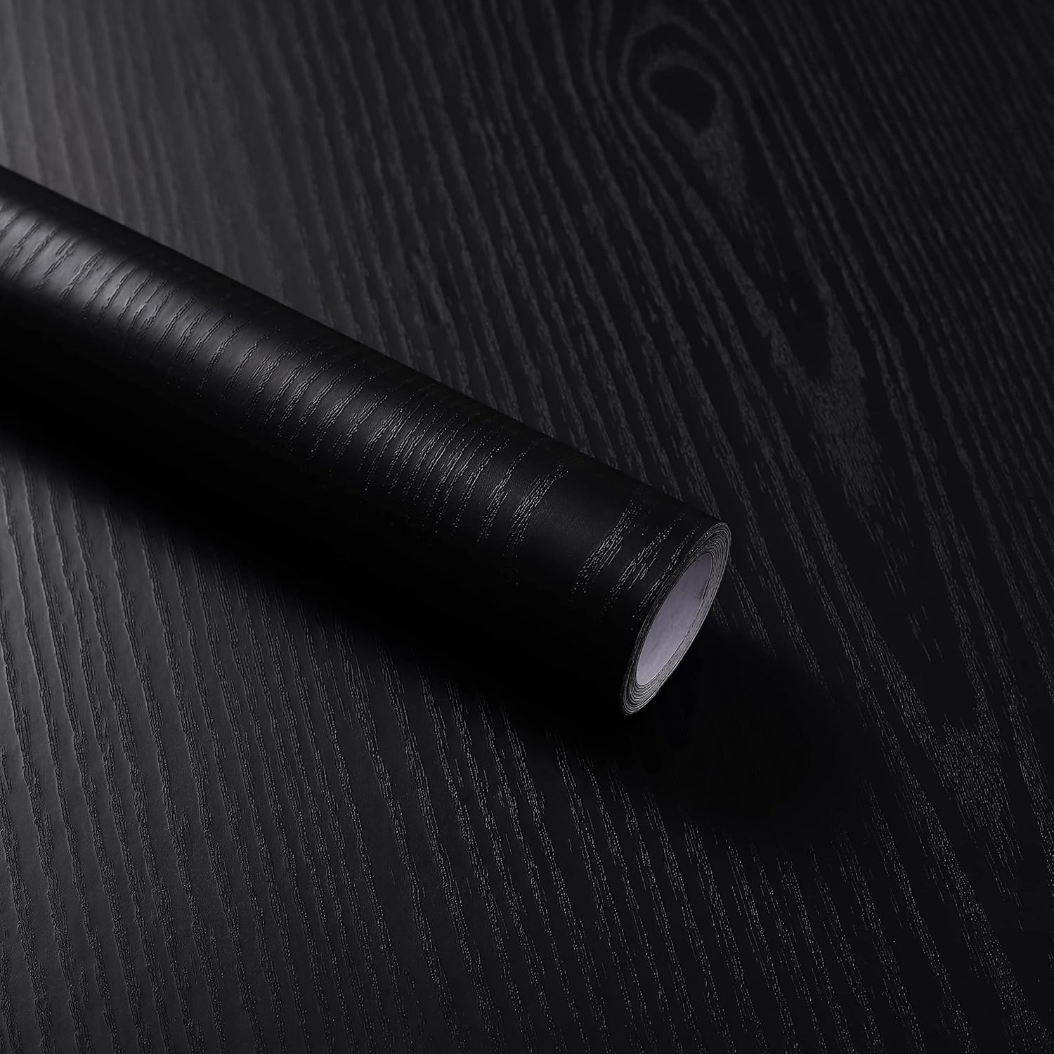 Abyssaly Houtlook Vinyl Folie - 60x600cm Zwart - 37% Korting