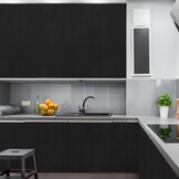 Abyssaly Houtlook Vinyl Folie - 60x600cm Zwart - 37% Korting