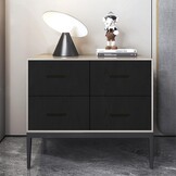 Abyssaly Houtlook Vinyl Folie - 60x600cm Zwart - 37% Korting