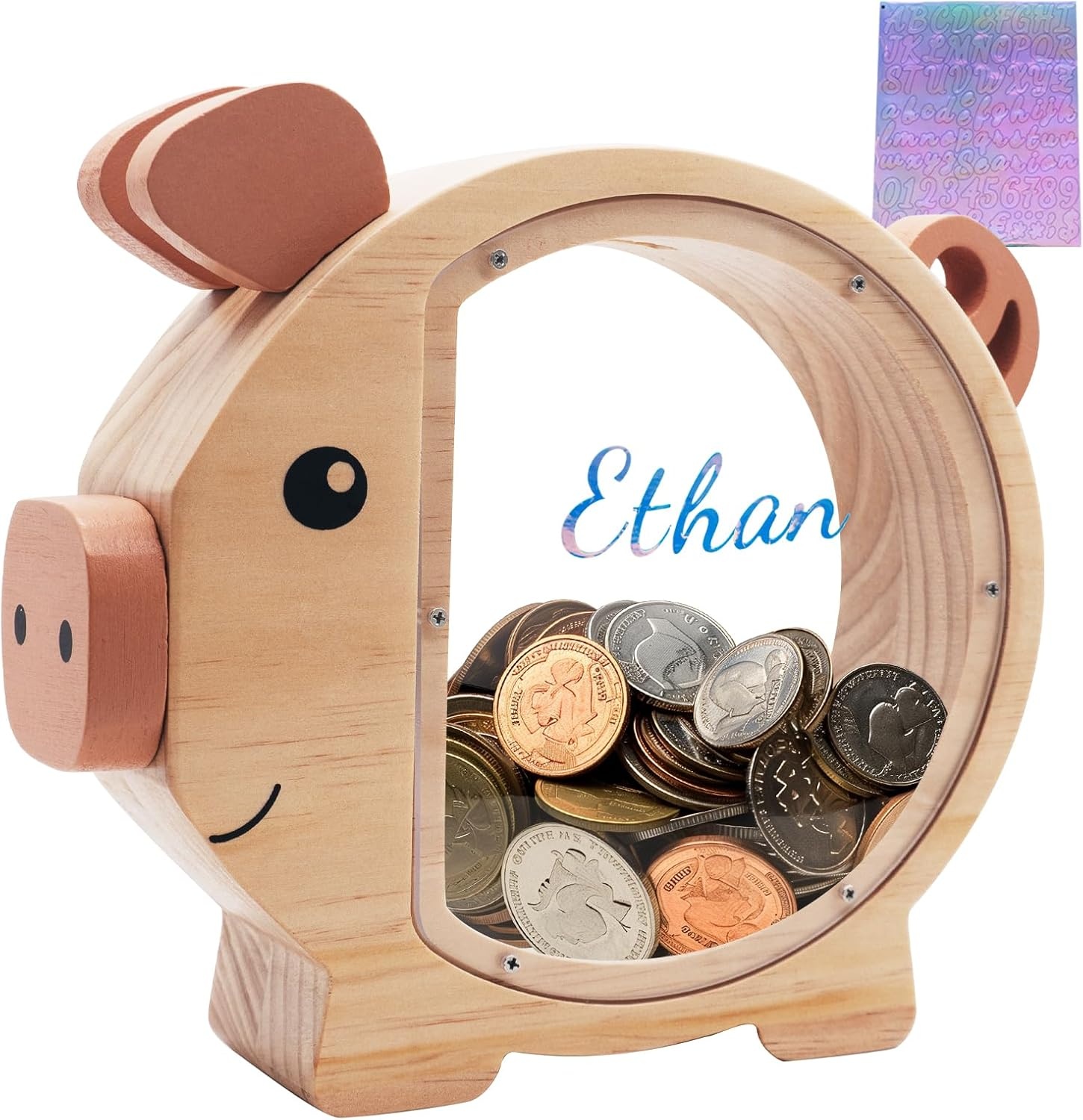 Houten Spaarpot met 36% Korting - Uniek Kinder Cadeau