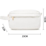 Corduroy Make-up Tas - Kleine Etui met Rits - 34% Korting