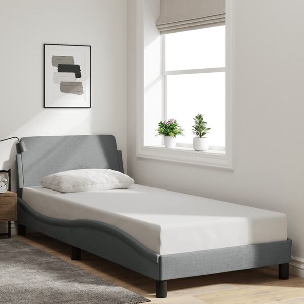 vidaXL Bedframe 80x200cm Lichtgrijs - 48% Korting!