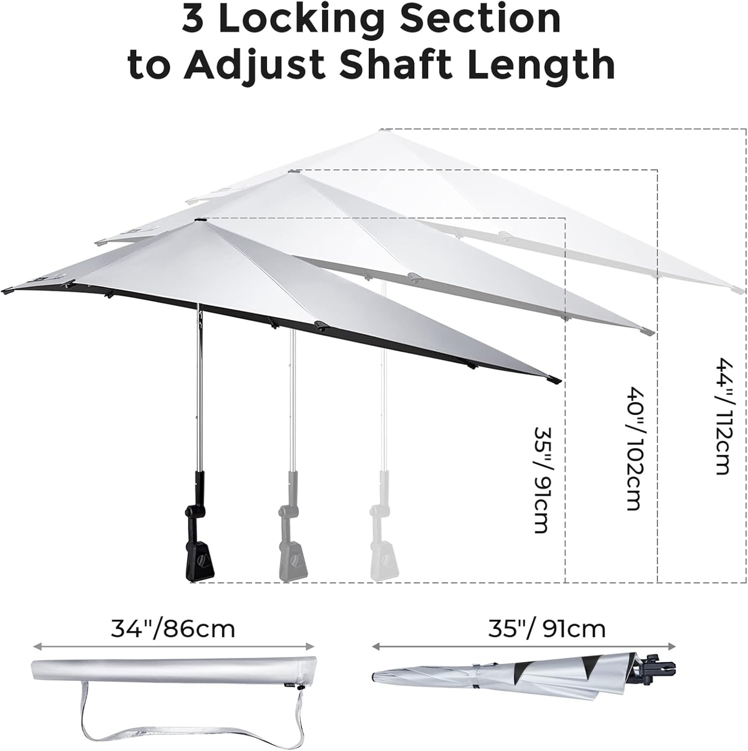 G4Free Parasol Stoel Zwart - 33% Korting - UPF 50+ UV Bescherming