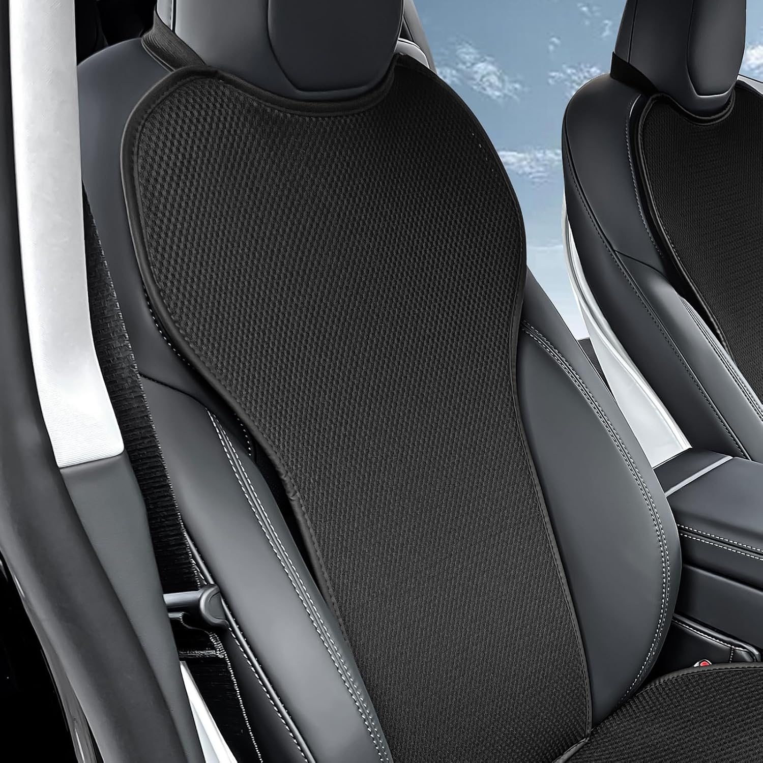 Stoelhoezen Tesla Model 3 2024 (Voor/Achter) Zwart - 40% Korting!