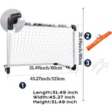 Zwarte Opvouwbare Voetbalgoal Kinderen 115cm - 39% Korting