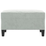 vidaXL Voetenbank Fluweel Lichtgrijs 70x55x41 cm - 55% Korting!