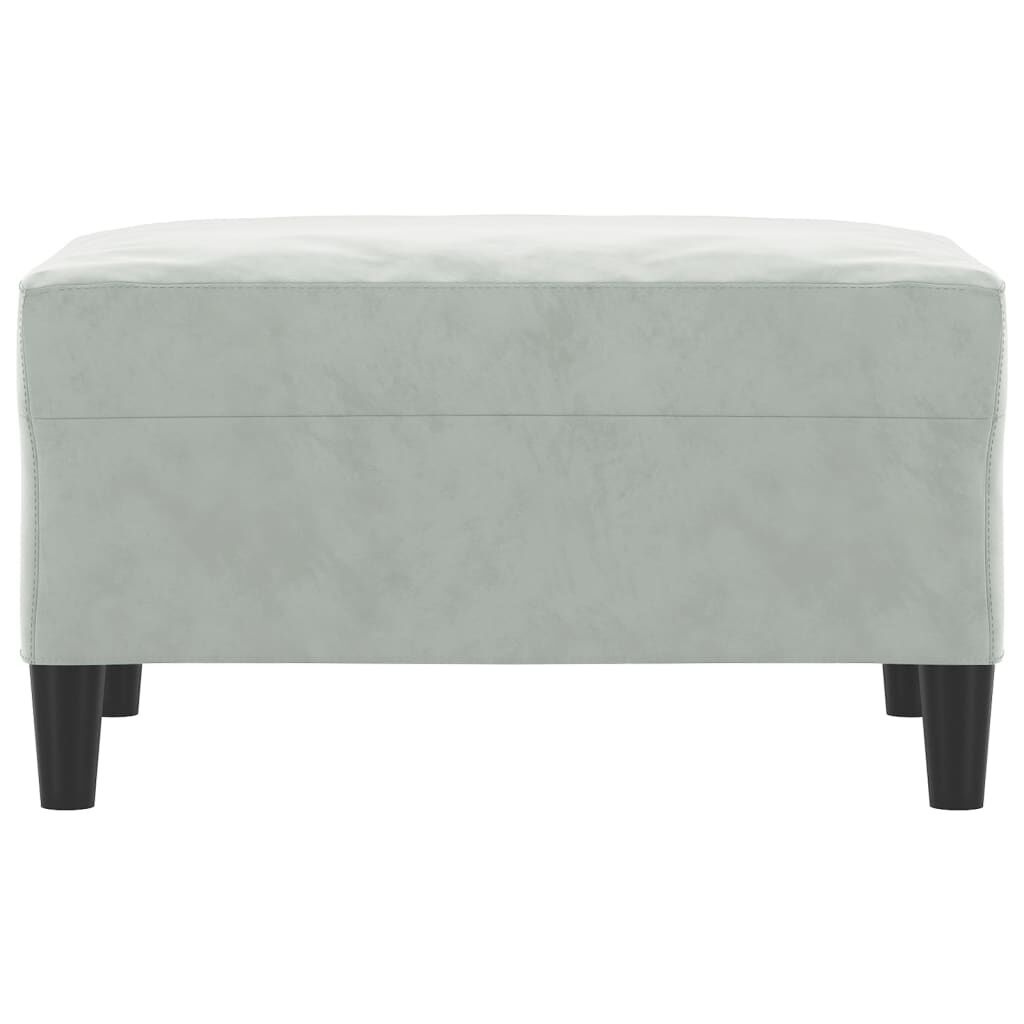 vidaXL Voetenbank Fluweel Lichtgrijs 70x55x41 cm - 55% Korting!