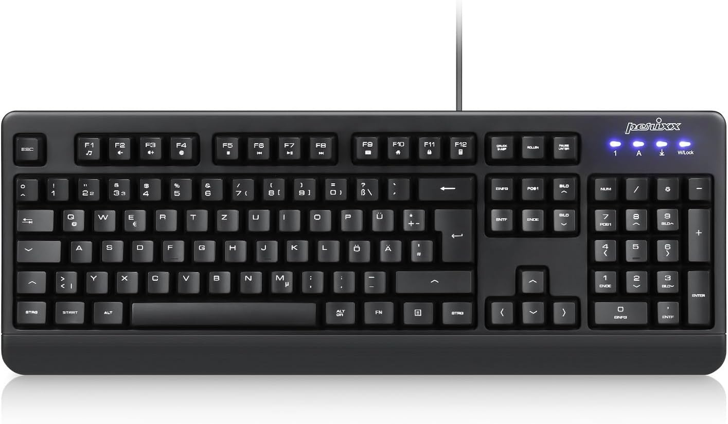 Waterdicht QWERTZ Toetsenbord Zwart (IP65) - -320% Korting!