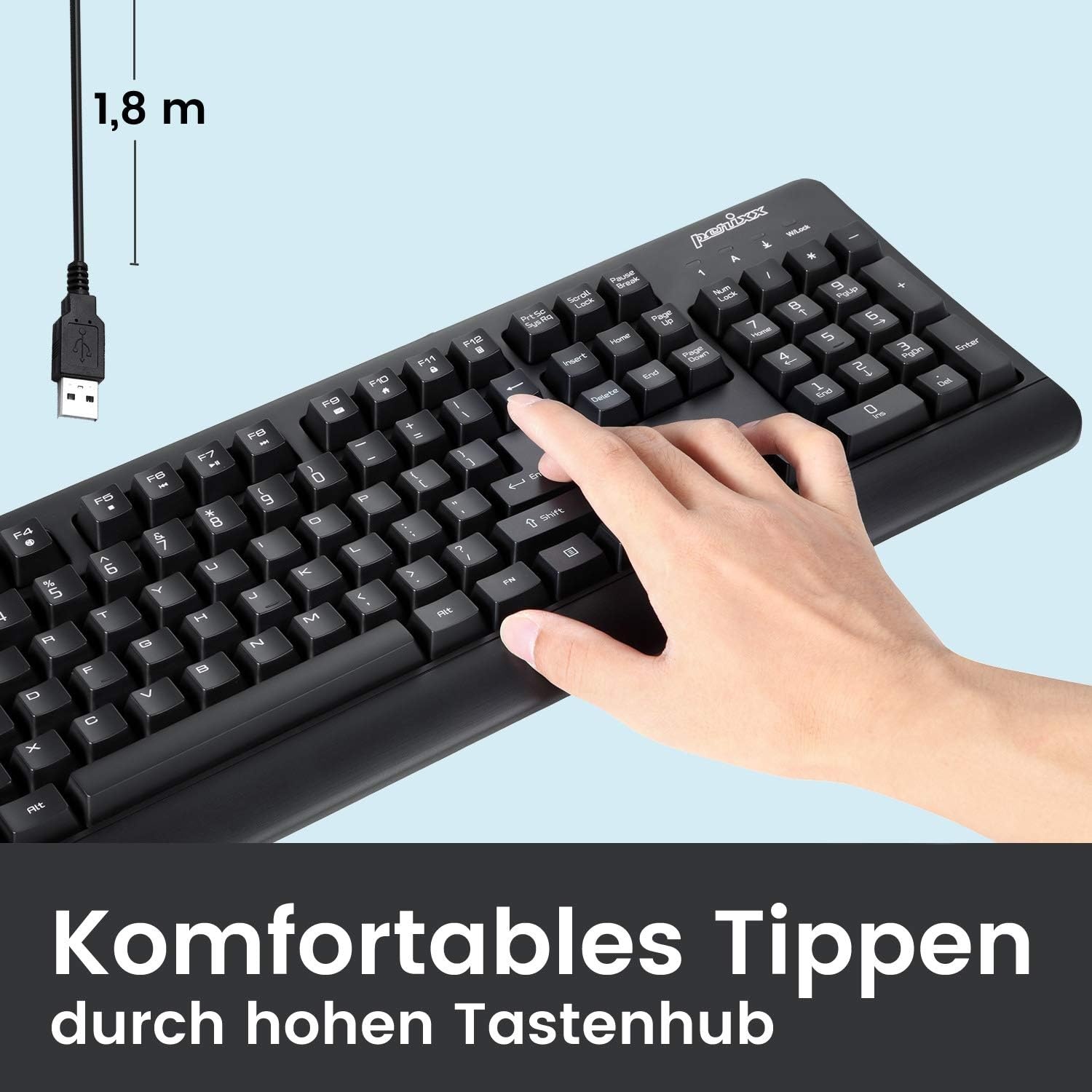 Waterdicht QWERTZ Toetsenbord Zwart (IP65) - -320% Korting!