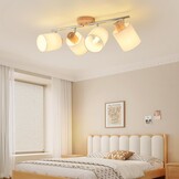 Houten Plafondlamp SANSHI - 4 Spots Draaibaar LED - 34% Korting!