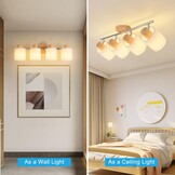 Houten Plafondlamp SANSHI - 4 Spots Draaibaar LED - 34% Korting!