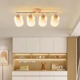 Houten Plafondlamp SANSHI - 4 Spots Draaibaar LED - 34% Korting!