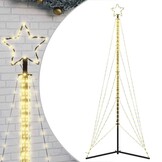 vidaXL LED Kerstboom Warm Wit 302cm - 55% Korting!