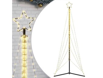 vidaXL LED Kerstboom Warm Wit 302cm - 55% Korting!