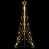 vidaXL LED Kerstboom Warm Wit 302cm - 55% Korting!