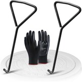 Set van 2 Zwarte Koolstofstalen Putdeksel Haken (30cm) - 35% Korting