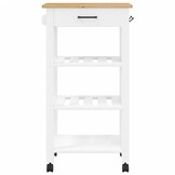 vidaXL Keukentrolley MONZA: 46% Korting! Massief Grenenhout