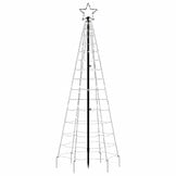 vidaXL LED Kerstboom 180cm Koud Wit - 49% Korting