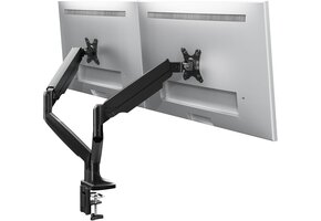 PUTORSEN Dubbele Monitor Bureaubeugel Zwart/Aluminium - 41% Korting