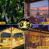GCMacau Zonne-Lichtgordijn Buiten 6x3m (600 LED Warmwit) - 24% Korting!