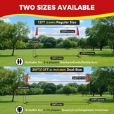 BAGAIL Draagbaar Volleybal Net 3.6m/6.1m Zwart - 28% Korting