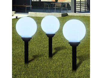 75% KORTING: VidaXL Tuinpadlampen Set 3x LED Solar, 20cm
