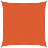 vidaXL Zonnezeil Vierkant 4x4m HDPE Oranje - 26% Korting!