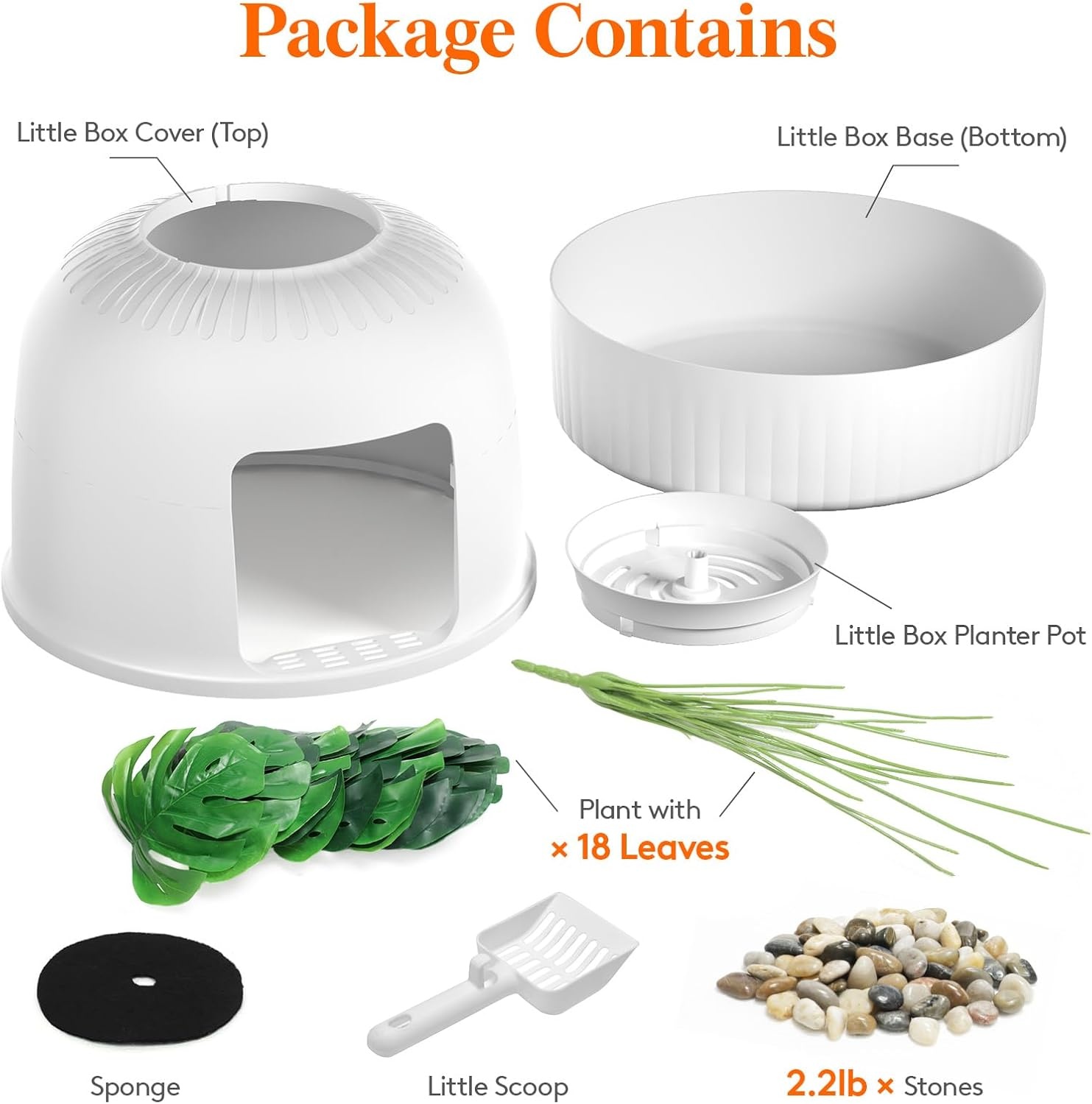 Lifewit Kattenbak Verbergbaar Wit - 28% Korting