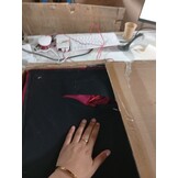 vidaXL Fluwelen Kruk Wijnrood - 65% Korting!