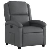 vidaXL Fauteuil Kunstleer Grijs - Nu 48% Korting!