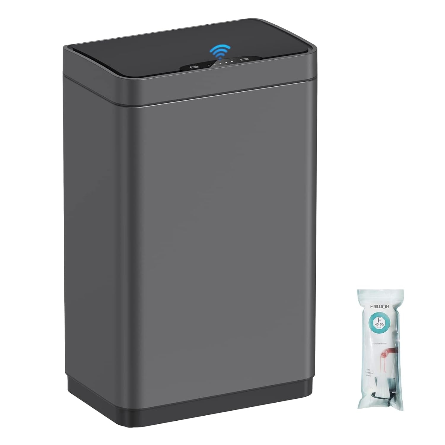 Mbillion Automatische Prullenbak 58L RVS Wit - 53% Korting!