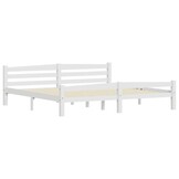 VidaXL Grenenhouten Bedframe Wit (200x200 cm) - 66% Korting!