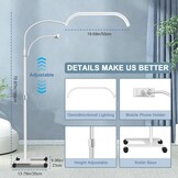 Zwarte LED Ringlamp 55-70" met Telefoonhouder - 28% Korting!