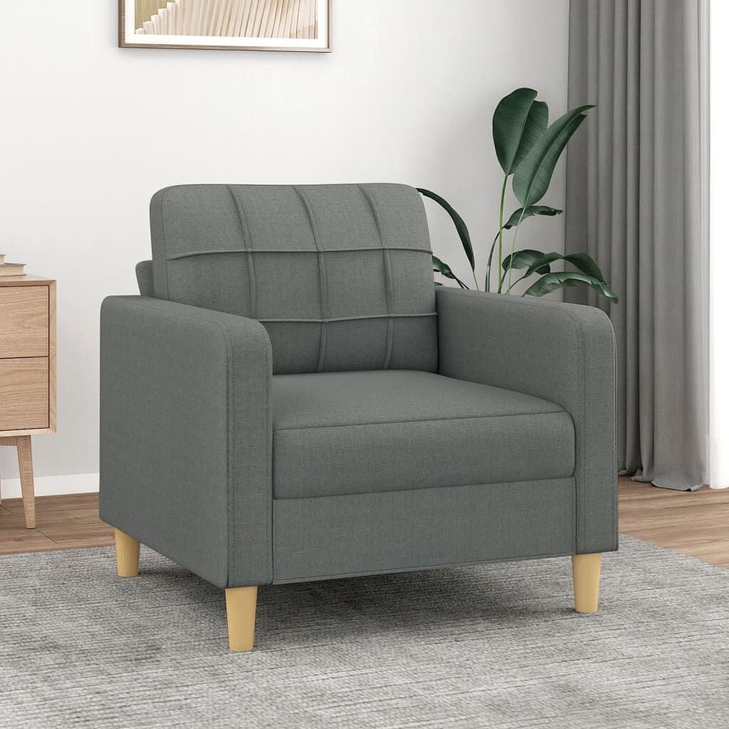 vidaXL Donkergrijze Stof Fauteuil met 66% Korting
