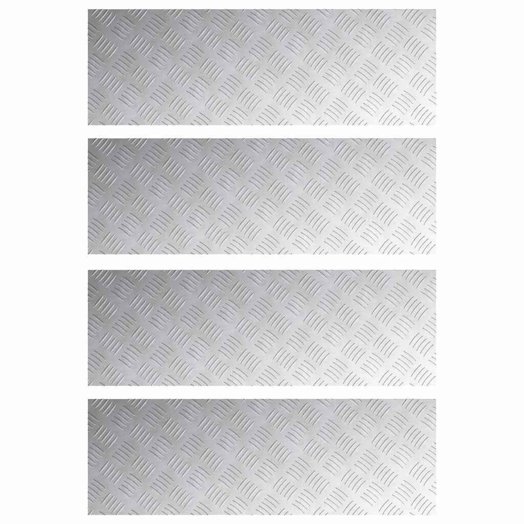 vidaXL Checker Plaat - 4 stuks Zilver (51% Korting!)