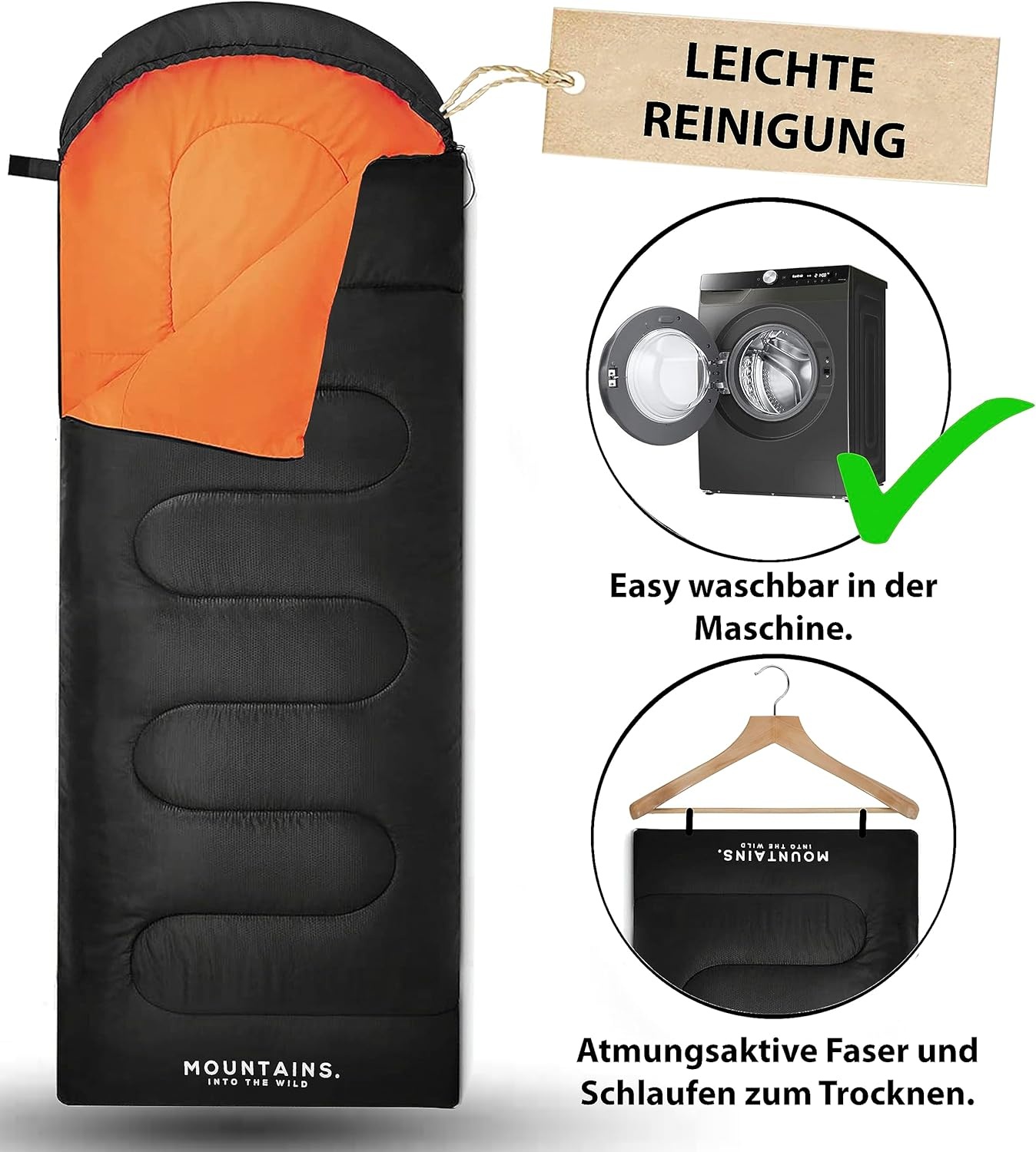 Mountains 3-Seizoenen Slaapzak Waterdicht & Compact - 39% Korting