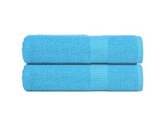vidaXL Handdoeken Set 2x Turquoise (50x100cm) - 55% Korting
