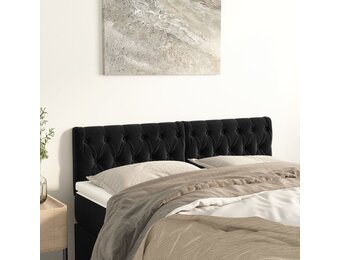 vidaXL Hoofdborden Fluweel Zwart 2 st. - 50% Korting!