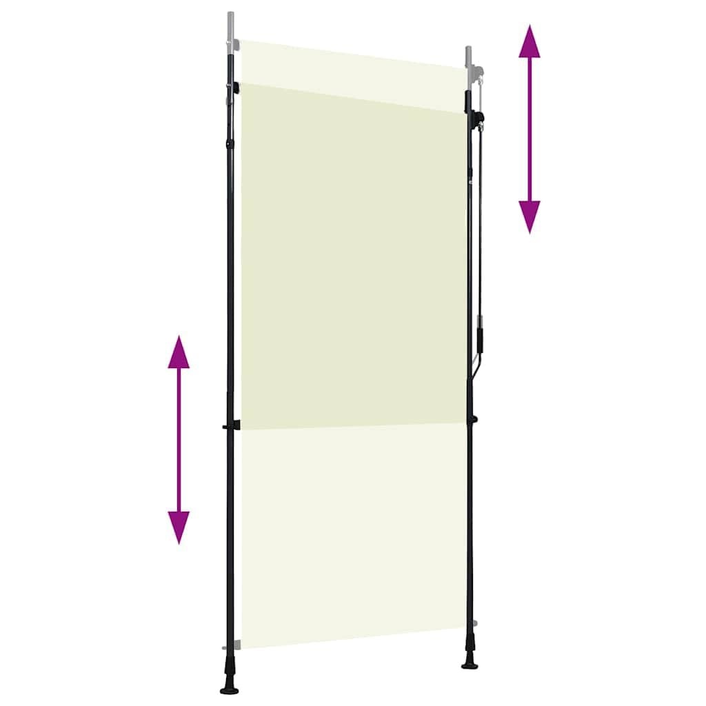 vidaXL Rolgordijn voor buiten crème (100x270 cm) - 63% korting!