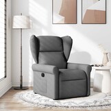 vidaXL Fauteuil Verstelbaar Stof Donkergrijs - 70% Korting!
