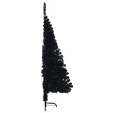 vidaXL Zwarte Halve Kerstboom 120cm - 62% Korting
